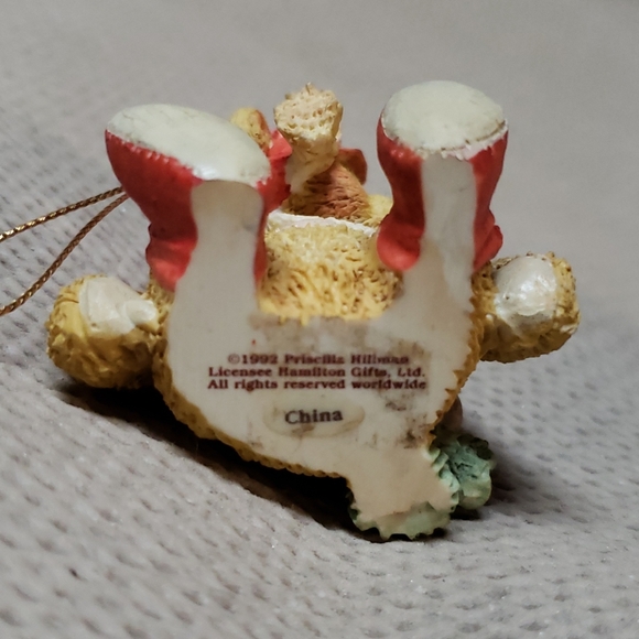 Cherished Teddies, bear with Holly on hat - Picture 5 of 5